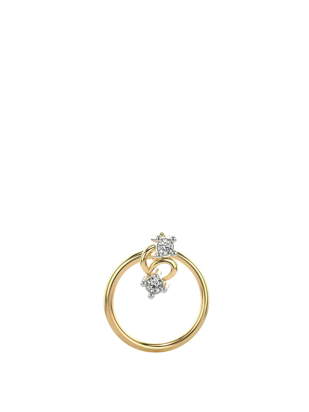 VALANOVA Women 925 Sterling Silver Diamond Nosepin