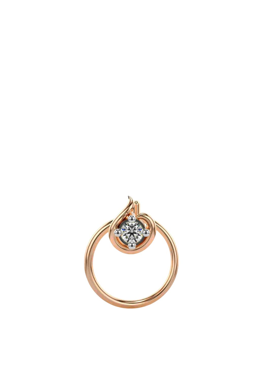 VALANOVA Women Sterling Silver Diamond Nosepin
