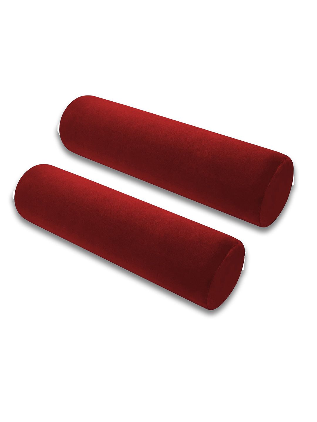 DADDY COOL 2 Pieces Maroon Faux Velvet Ultra Soft Bolster Sleep Pillow