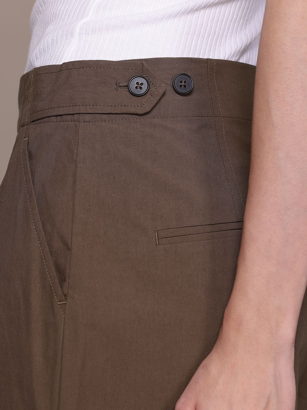 Mid-Rise Pure Cotton Bermuda Shorts