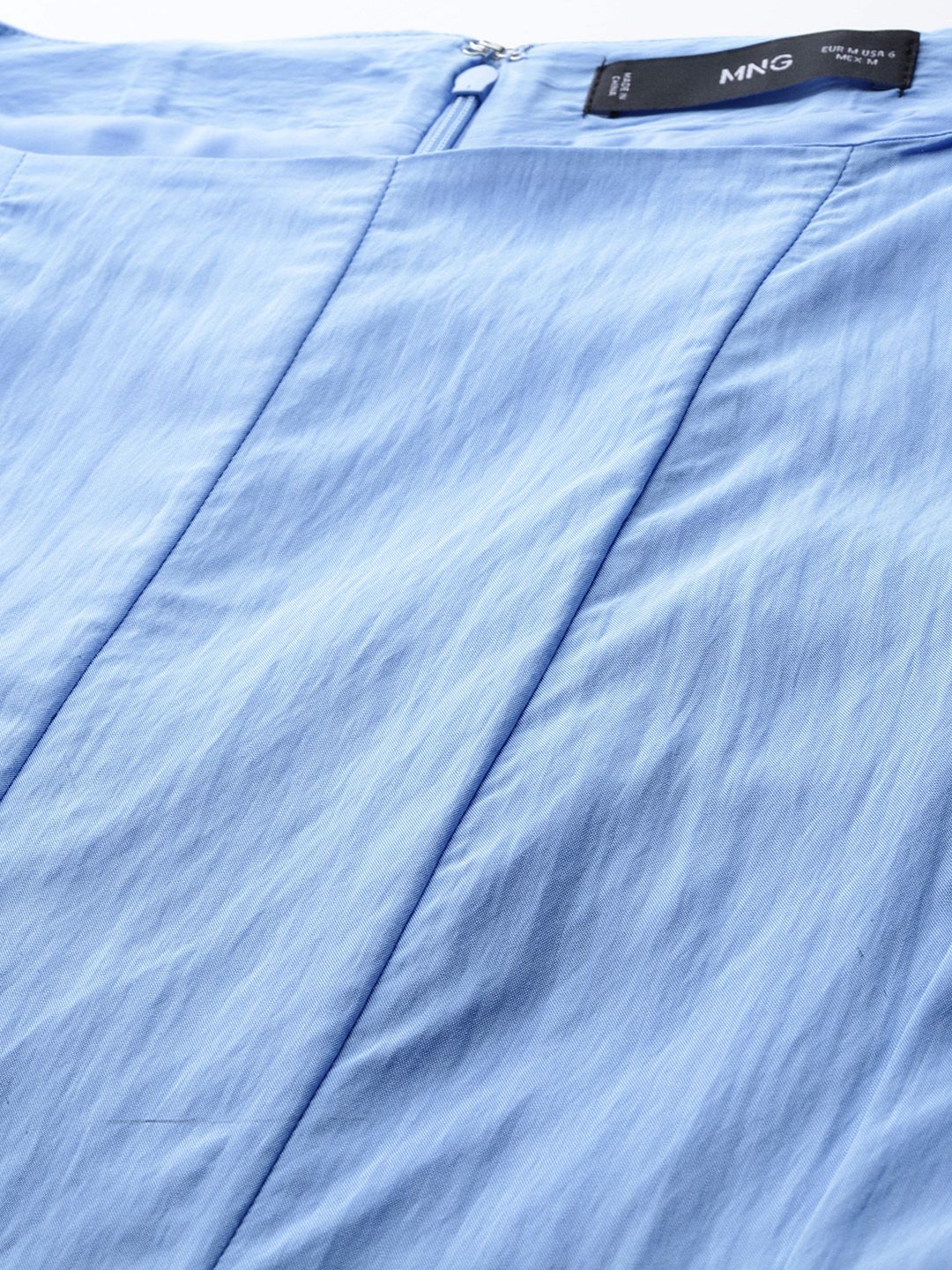 Pannelled Detail Boat Neck A-Line Dress