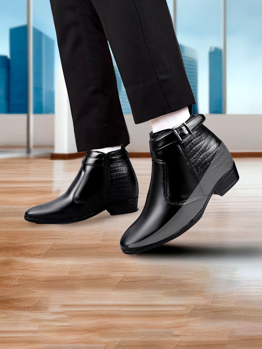 Buy Bxxy Men 9 Cm Hidden Height Increasing Casual Block-Heeled