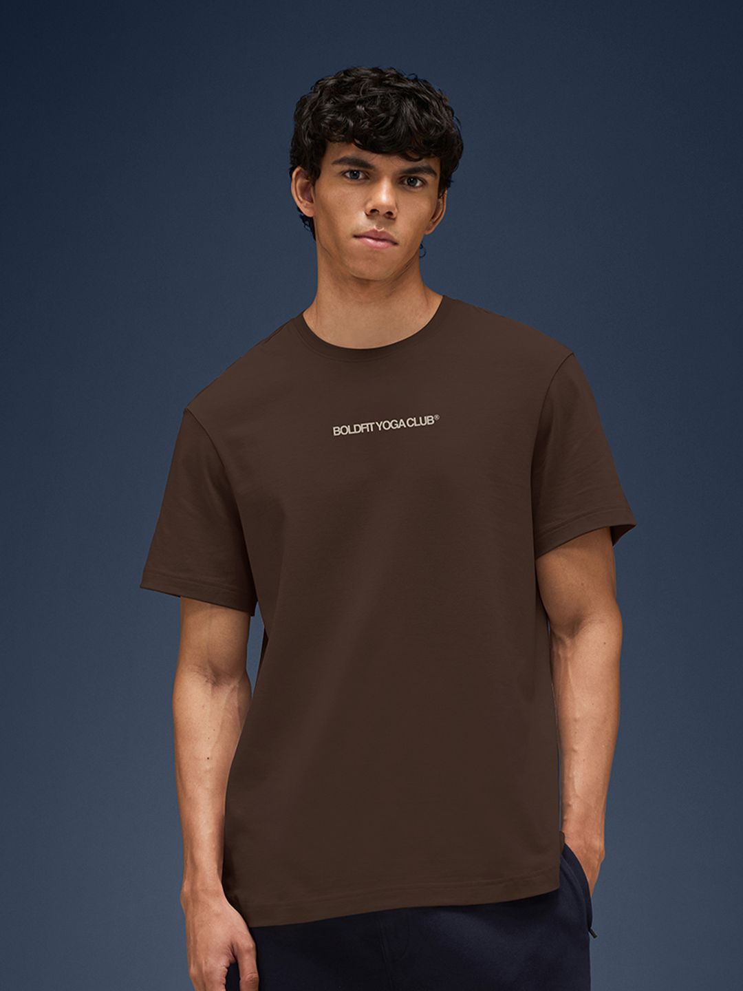 BOLDFIT Unisex Rapid-Dry Typography Printed Round Neck Oversized T-shirt
