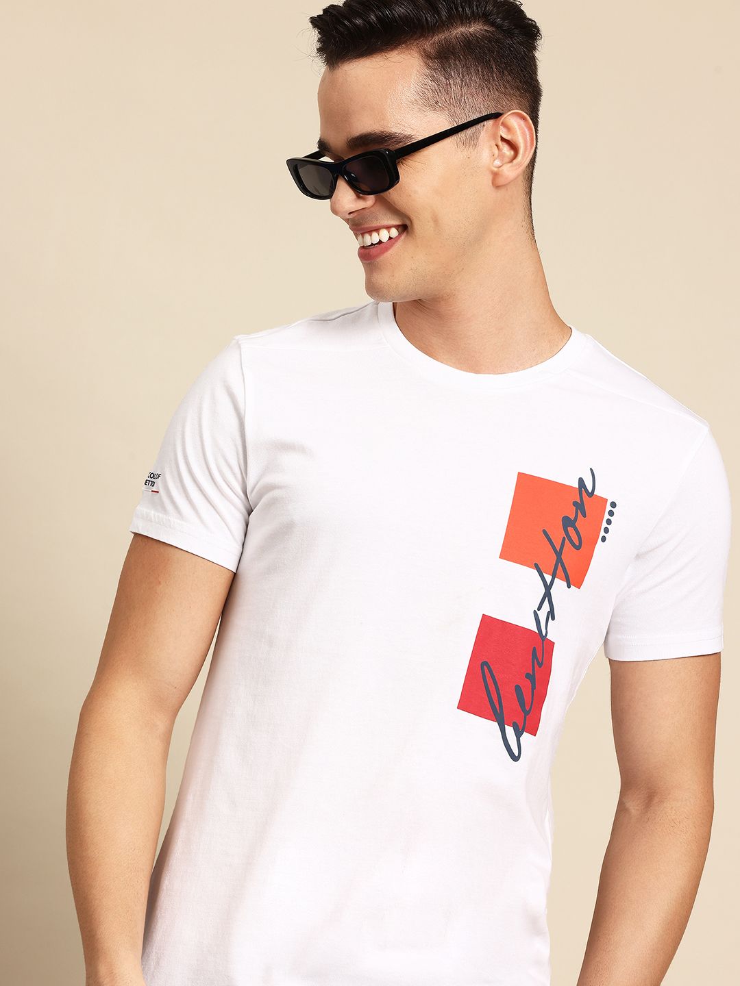 United Colors of Benetton Typography Printed Pure Cotton T-shirt