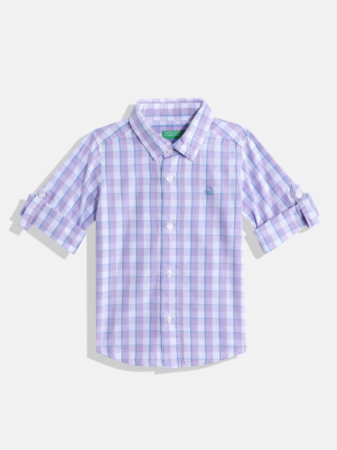 United Colors of Benetton Boys Cotton Checked Casual Shirt