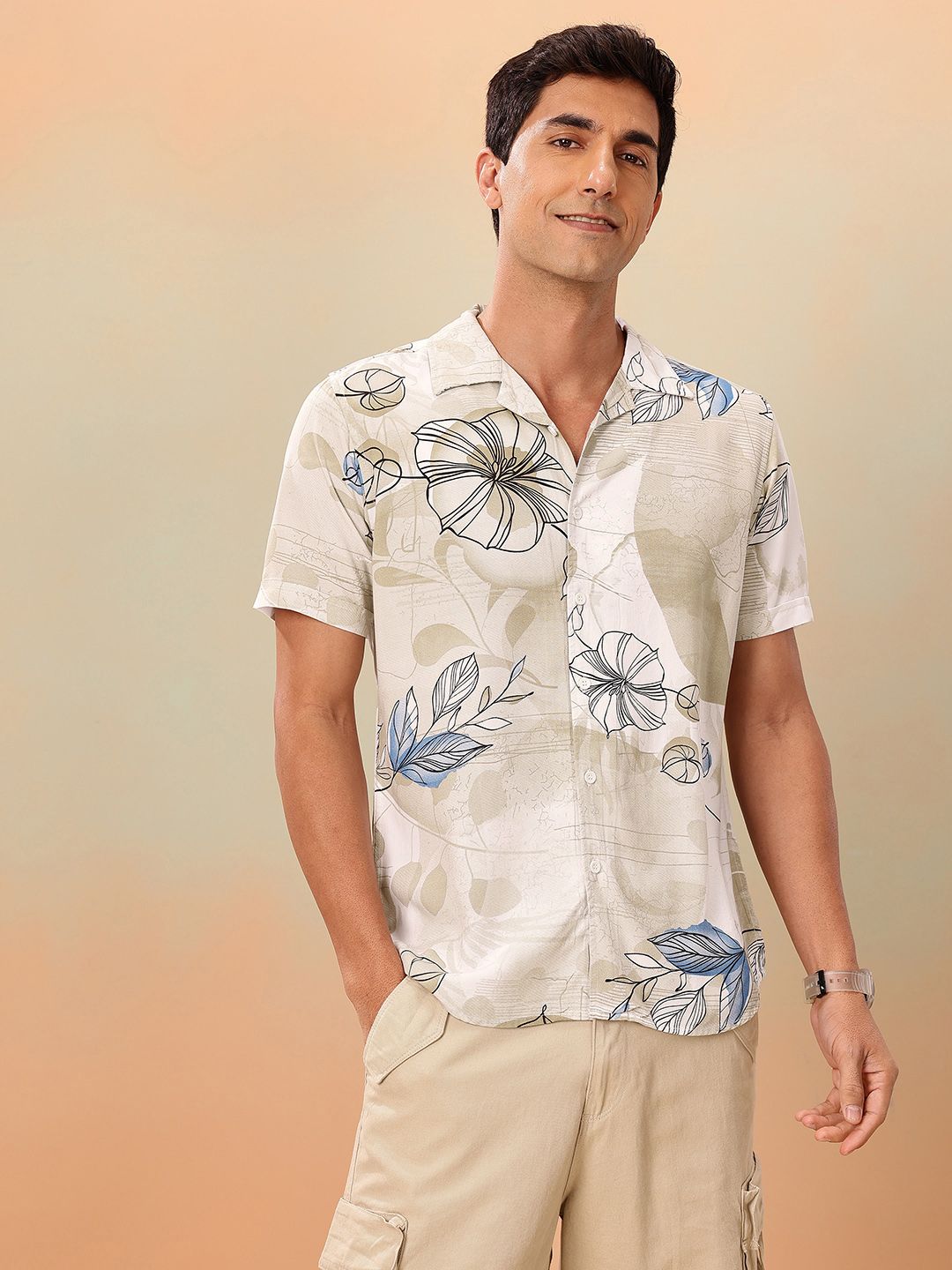 Mast & Harbour Men Floral Printed Casual Shirt
