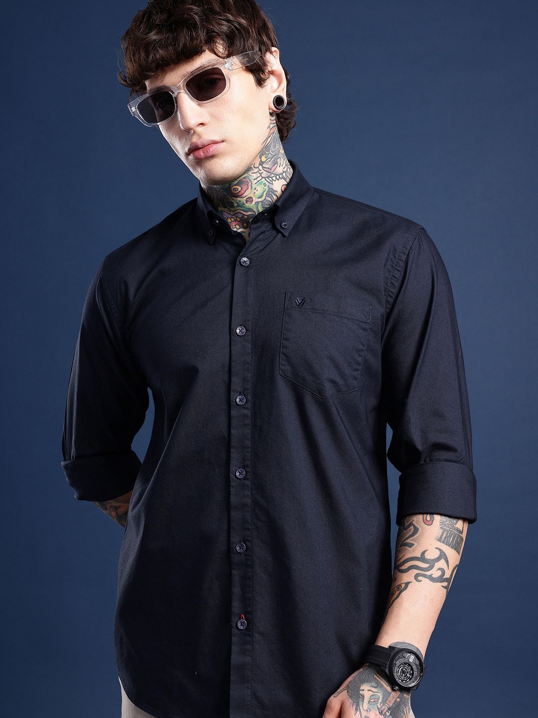 BS BLUE SQUAD Men Slim Fit Casual Shirt