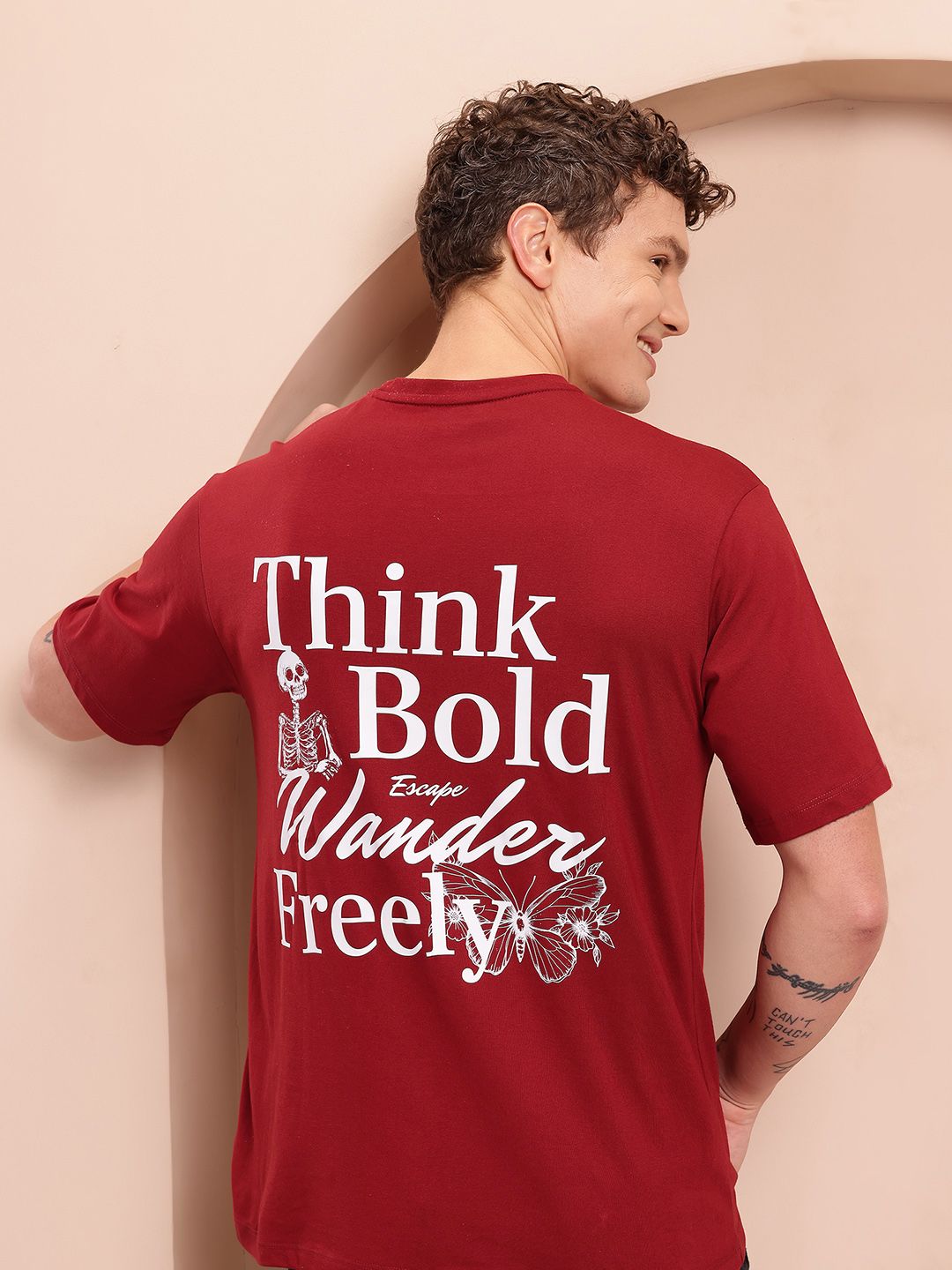Mast & Harbour Men Typography Printed T-shirt