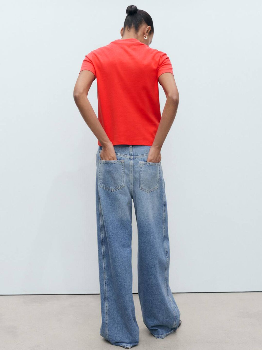 V-Neck Pure Cotton T-shirt