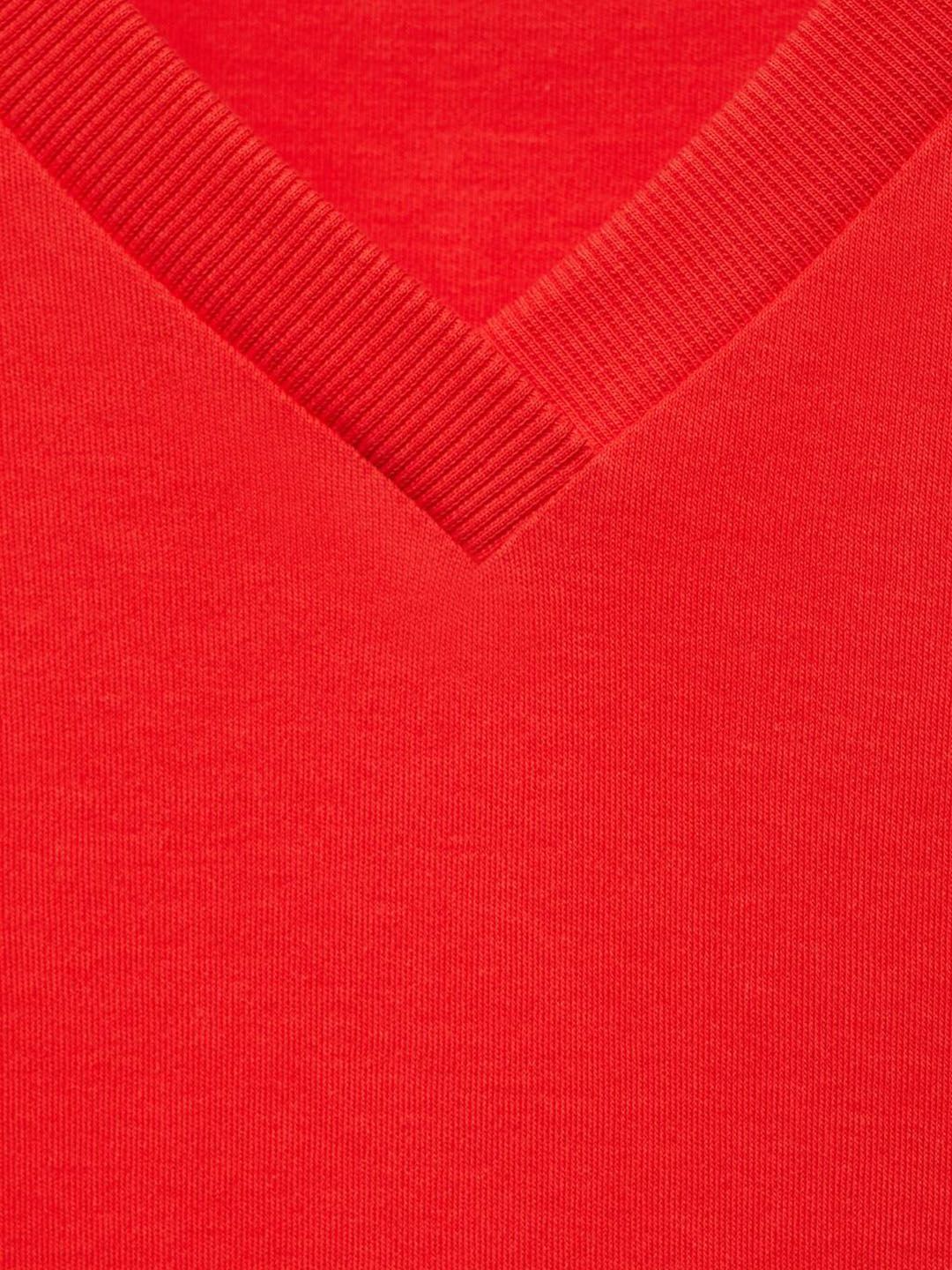 V-Neck Pure Cotton T-shirt