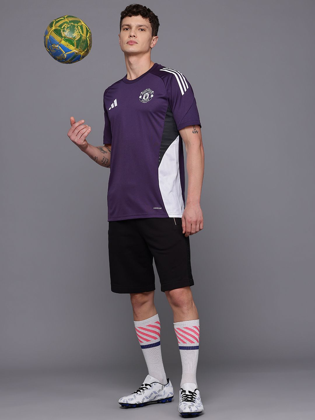 Buy ADIDAS Men Manchester United Slim Fit Football Training Jersey