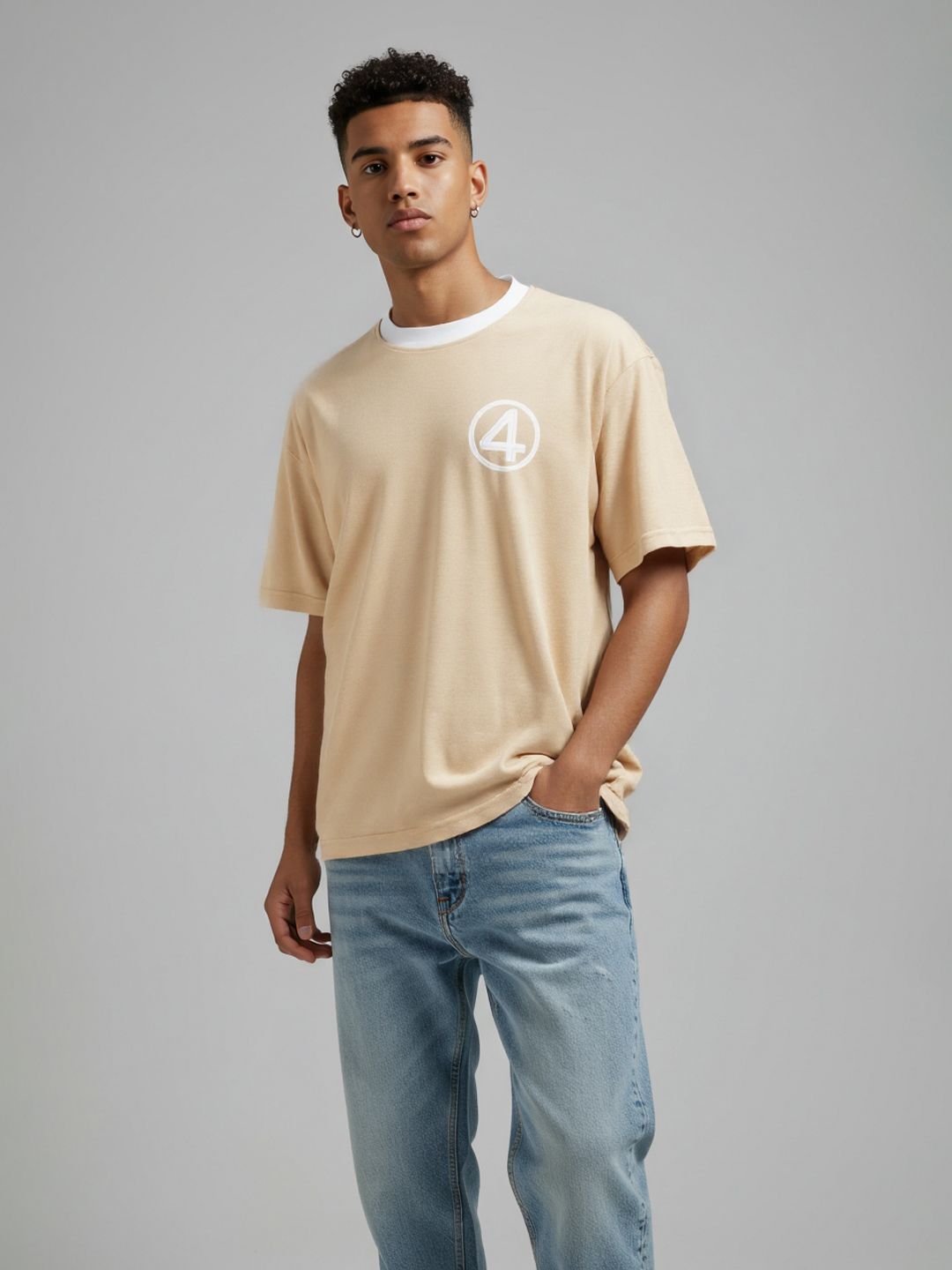 glitchez Oversized Fit The Fantastic Four Printed T-shirt