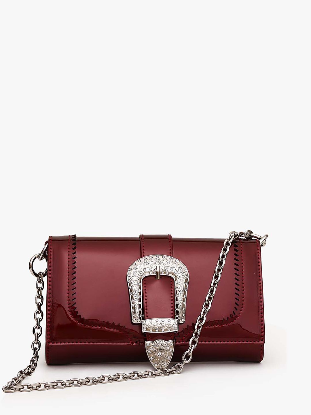 Structured Sling Bag Kazo Embellished Structured Sling Bag