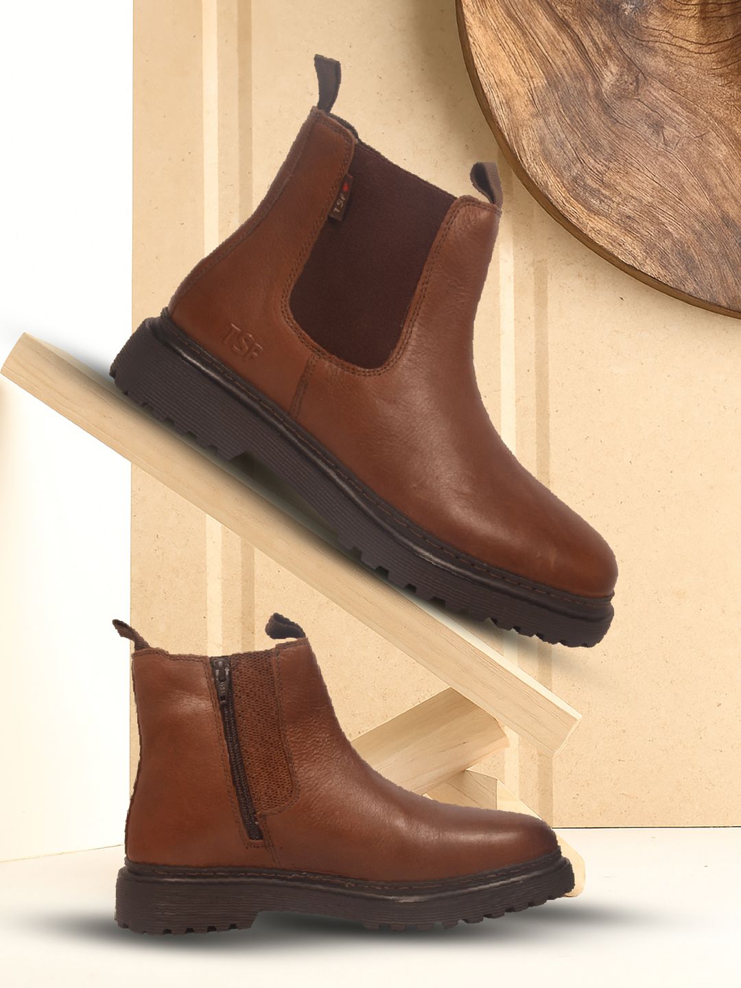 malive Buy TSF Men Premium Leather Chelsea Boots - Boots for Men 35456189