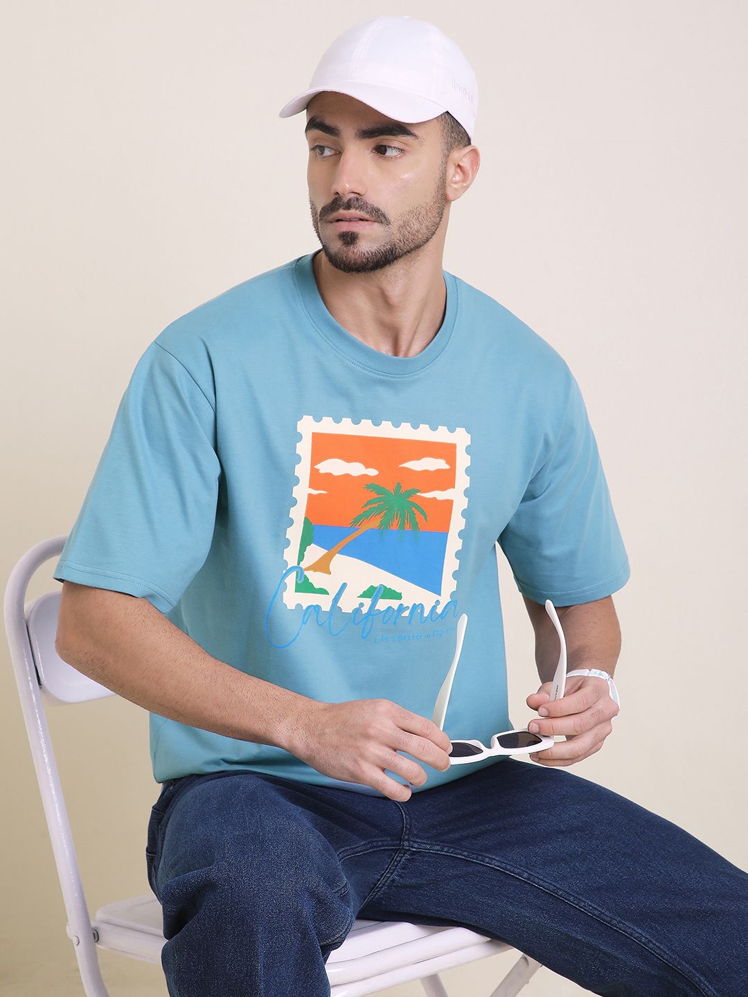 Difference Of Opinion Men Oversized Short Sleeve Printed Tshirt