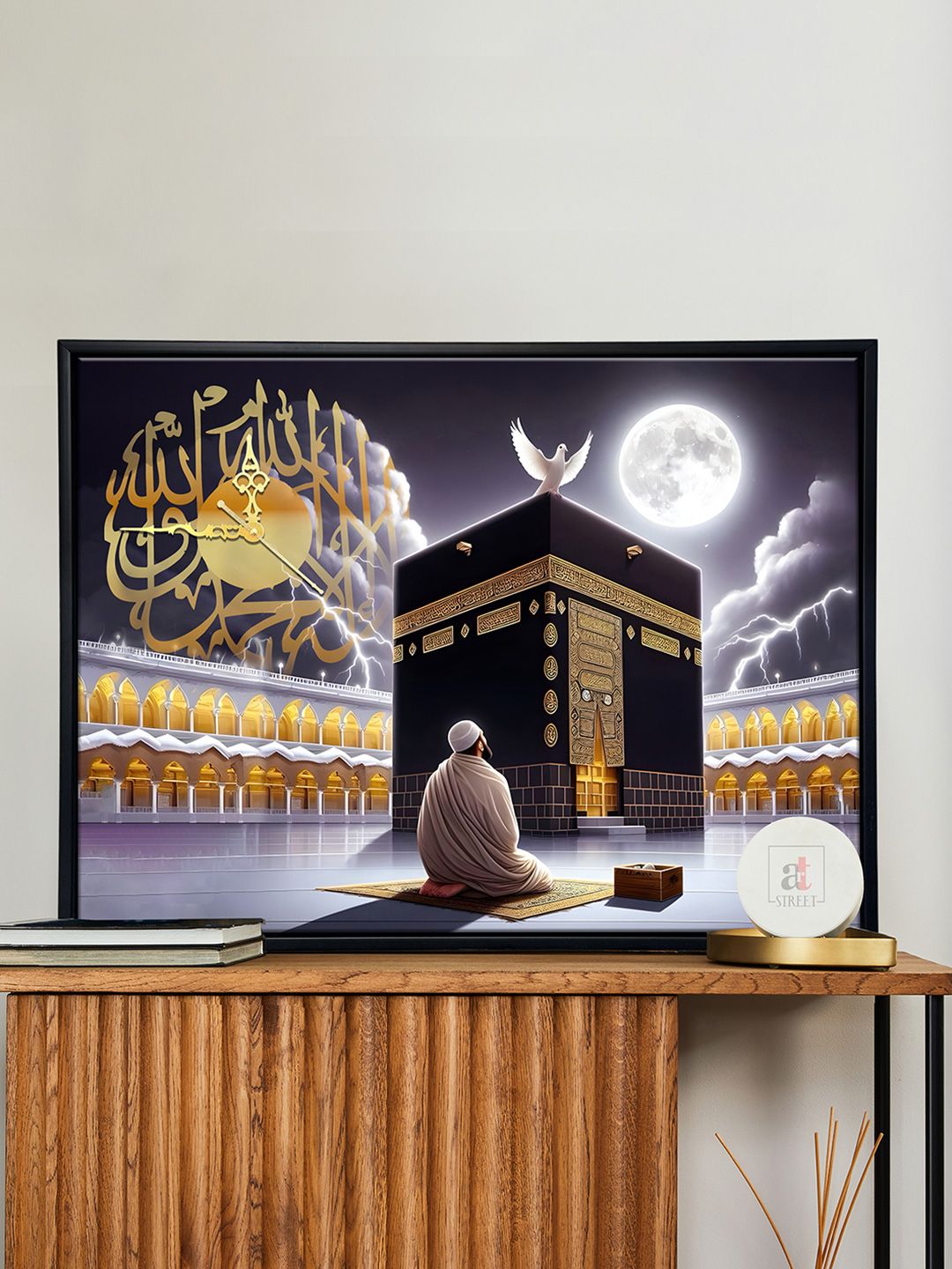 Art Street Art Street Black & Yellow Religious Canvas Wall Art