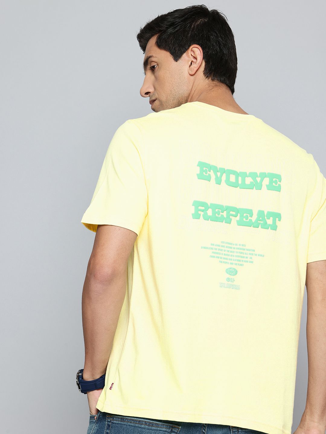 Levis Typography Puff Printed Pure Cotton T-shirt