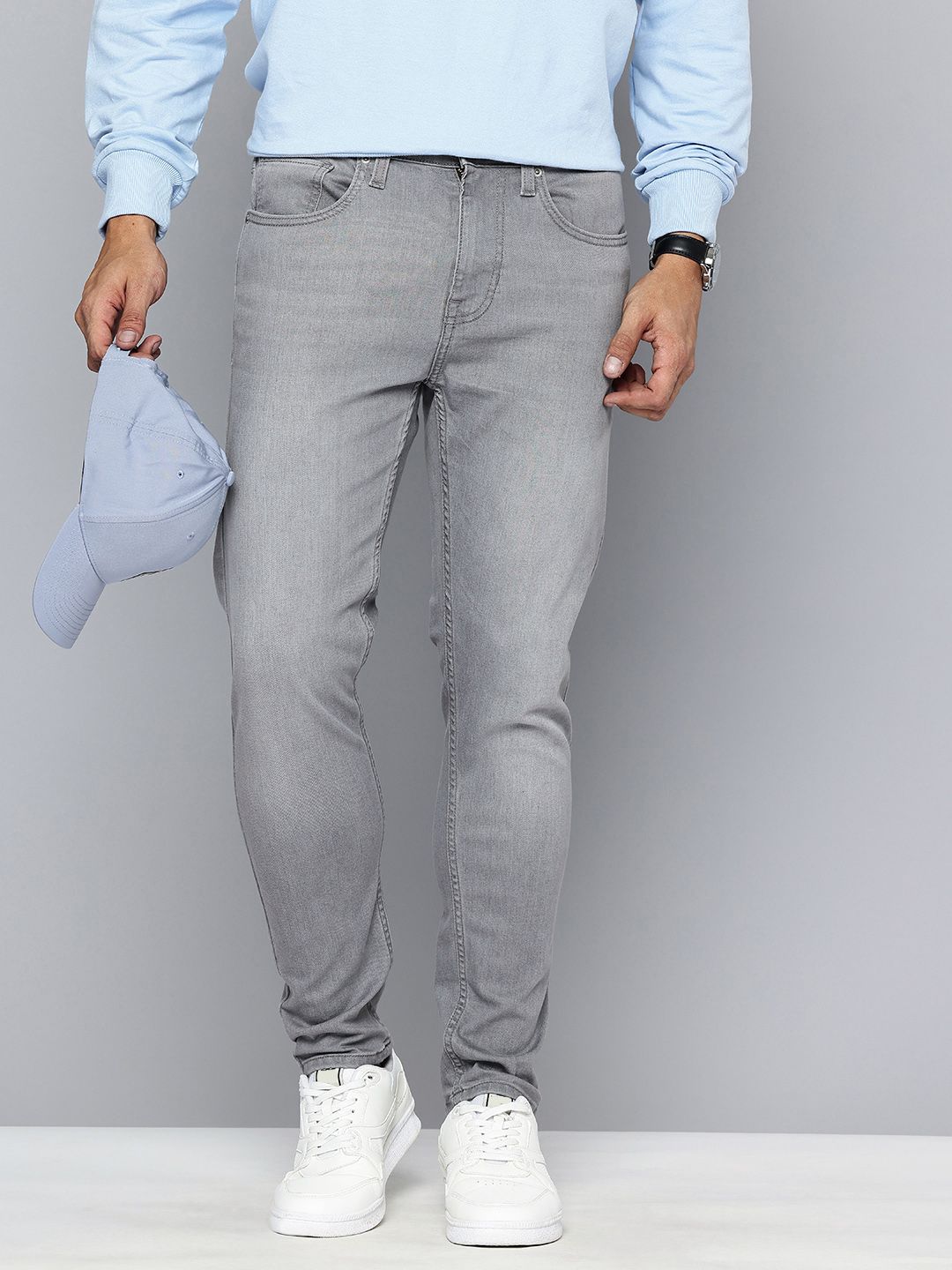 Flying Machine Flying Machine Men F19 Slash Slim Tapered Fit Heavy Fade Stretchable Jeans