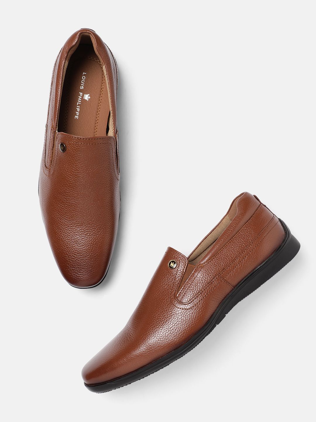 Louis Philippe Men Leather Formal Slip-On Shoes