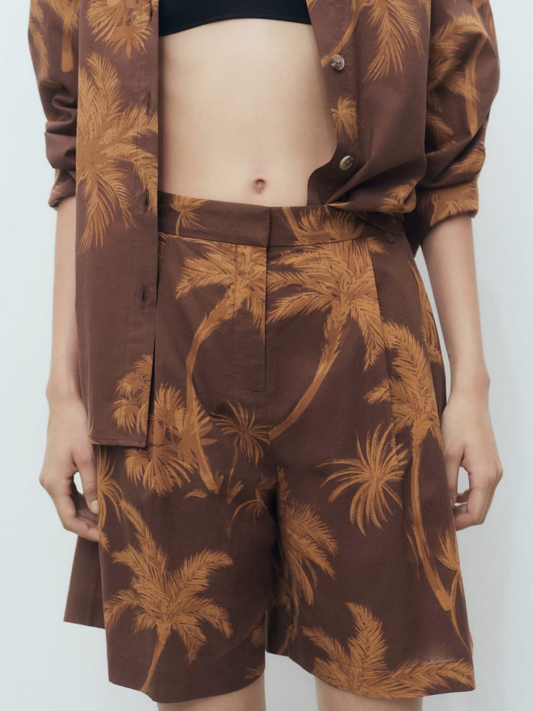 Tropical Print Bermuda Shorts