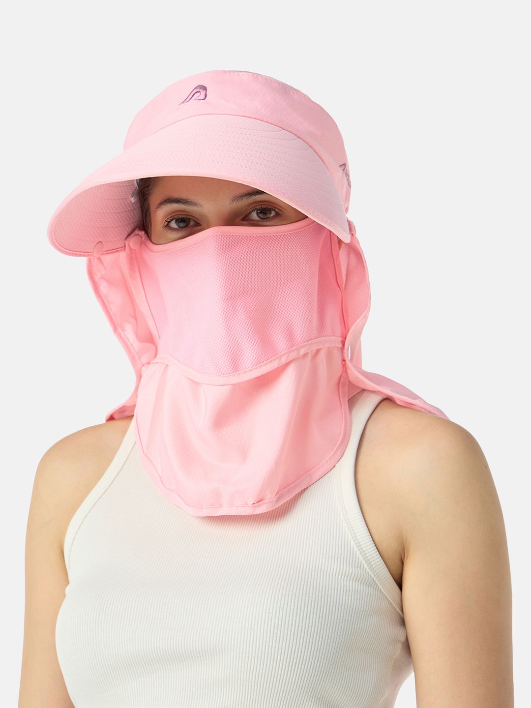 BOLDFIT Unisex Pink Solid Sun Hat