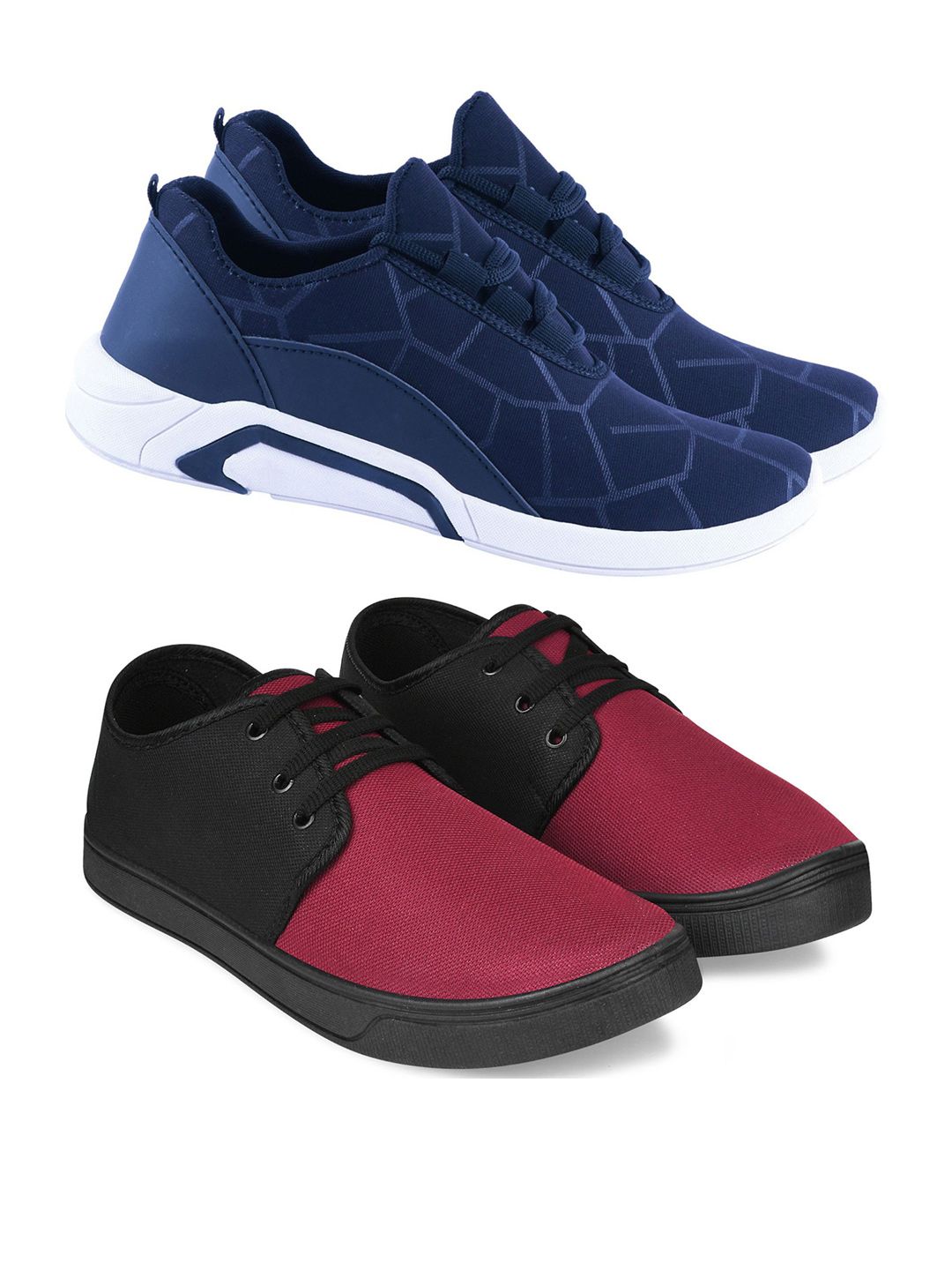 Spotwalk Set Of 2 Men Mesh Running Shoes