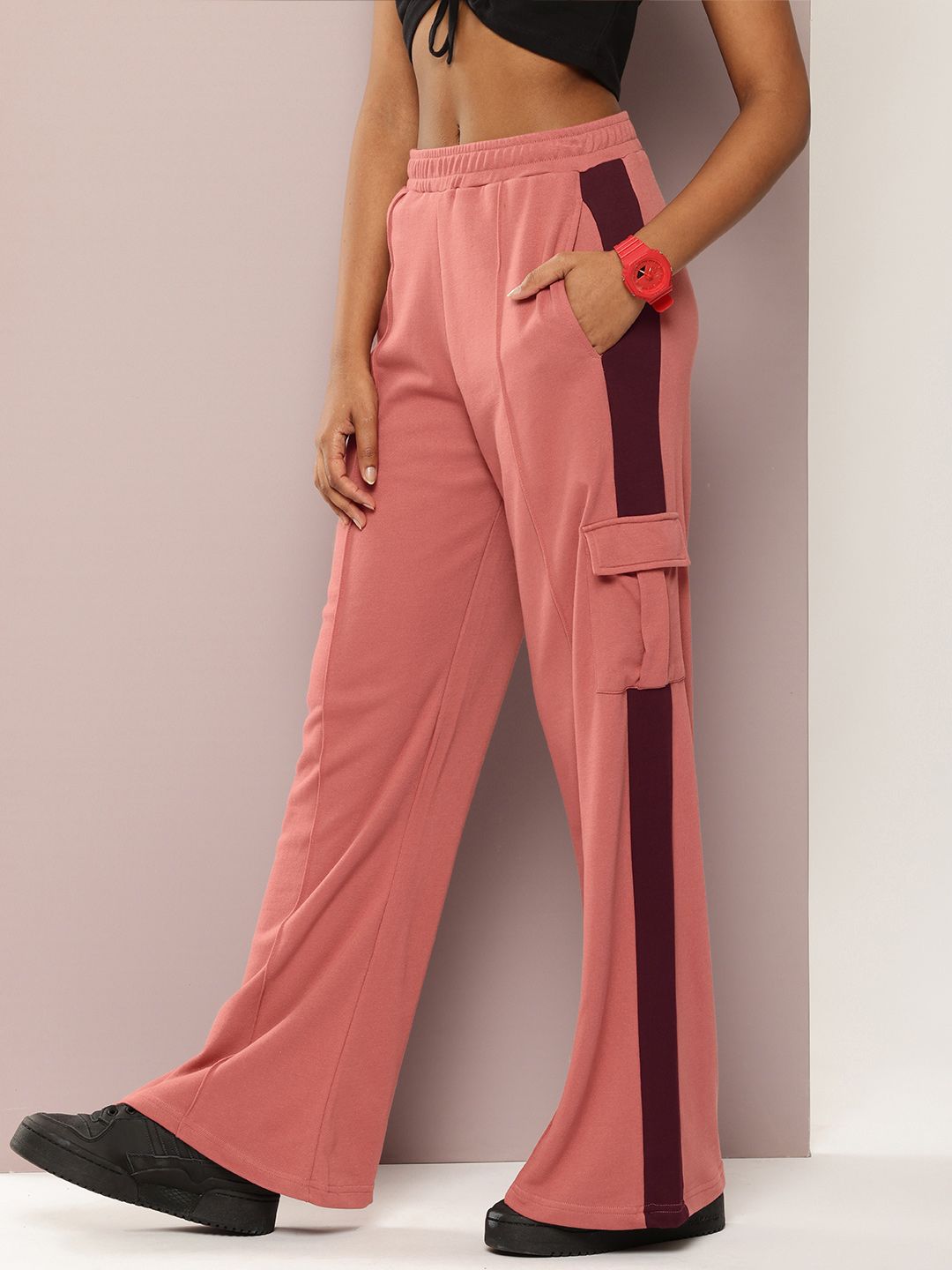 DILLINGER Women Relaxed Baggy Mid-Rise Korean Pant