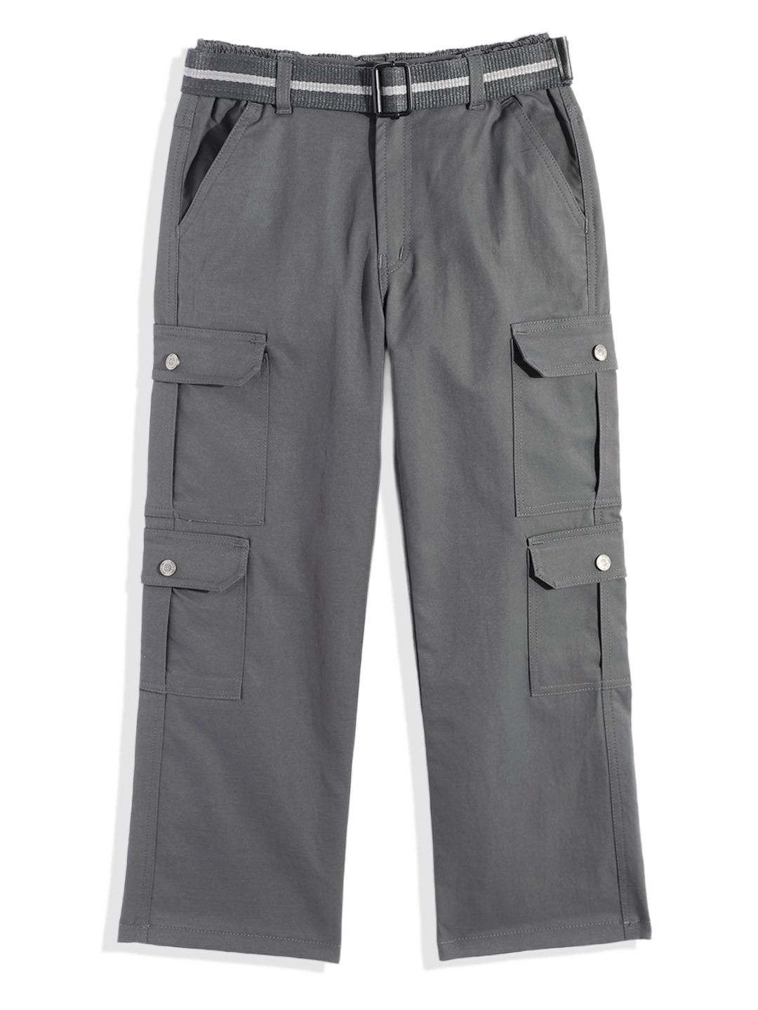 CAVIO Boys Comfort Relaxed Fit Cargos Trousers With Belt