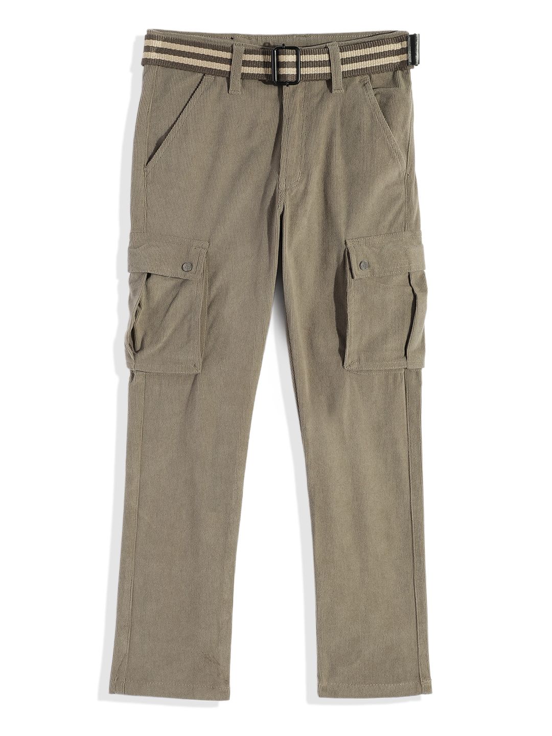 CAVIO Boys Comfort Relaxed Fit Cargos Trousers With Belt