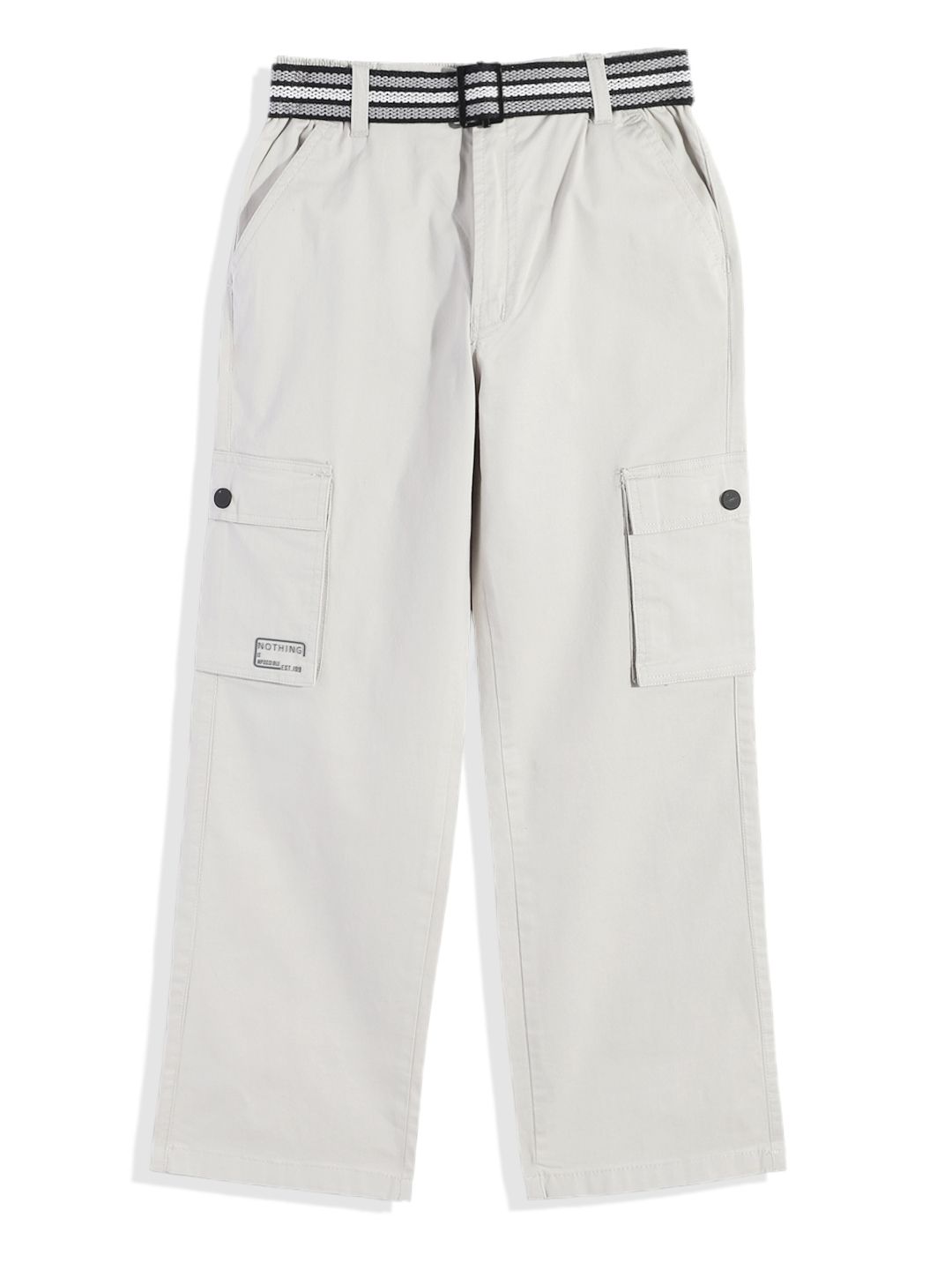 CAVIO Boys Comfort Relaxed Fit Cargos Trousers With Belt