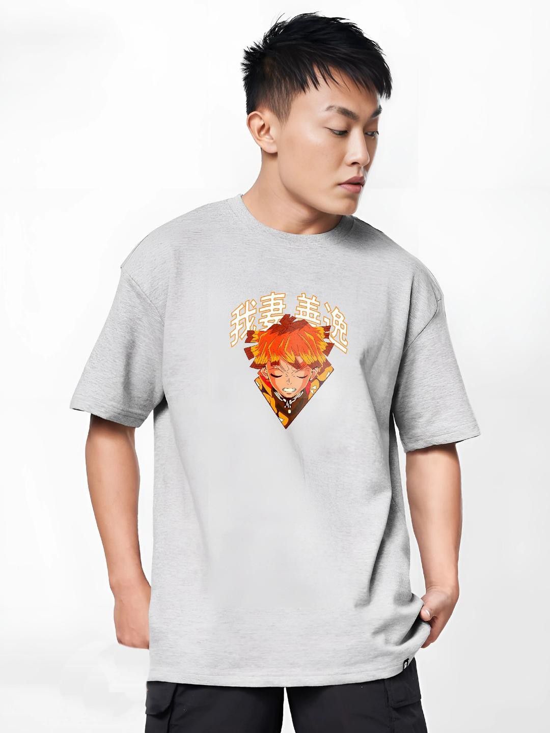 Buy MEGAKART Men Thunder Breathing Zenitsu Oversized Tees