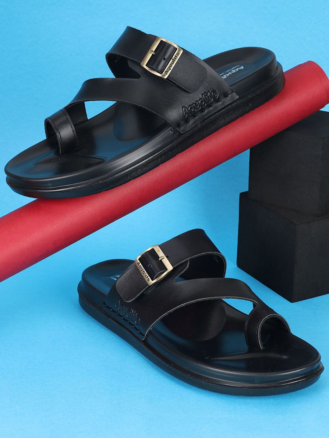Aqualite Men Buckled Comfort Sandals
