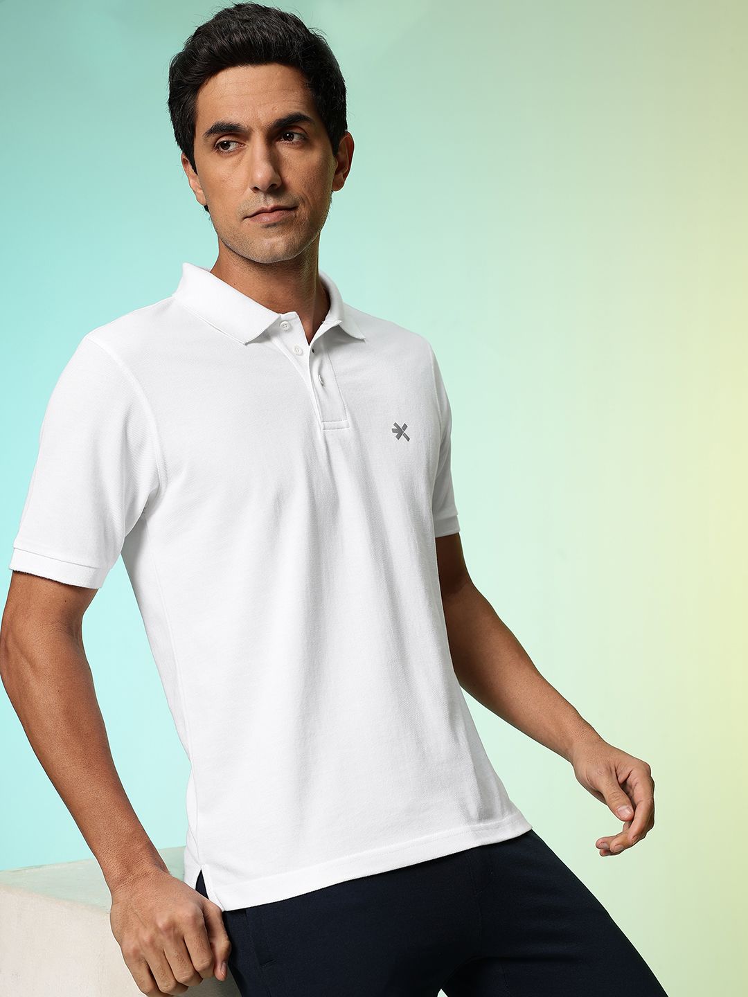 HRX by Hrithik Roshan Men Solid Polo Collar T-shirt