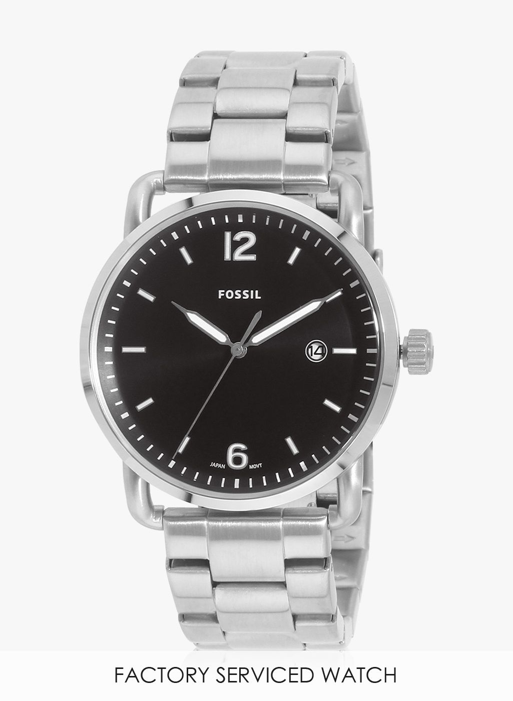 Fossil The Commut Fs5391 Silver/Black Analog Watch