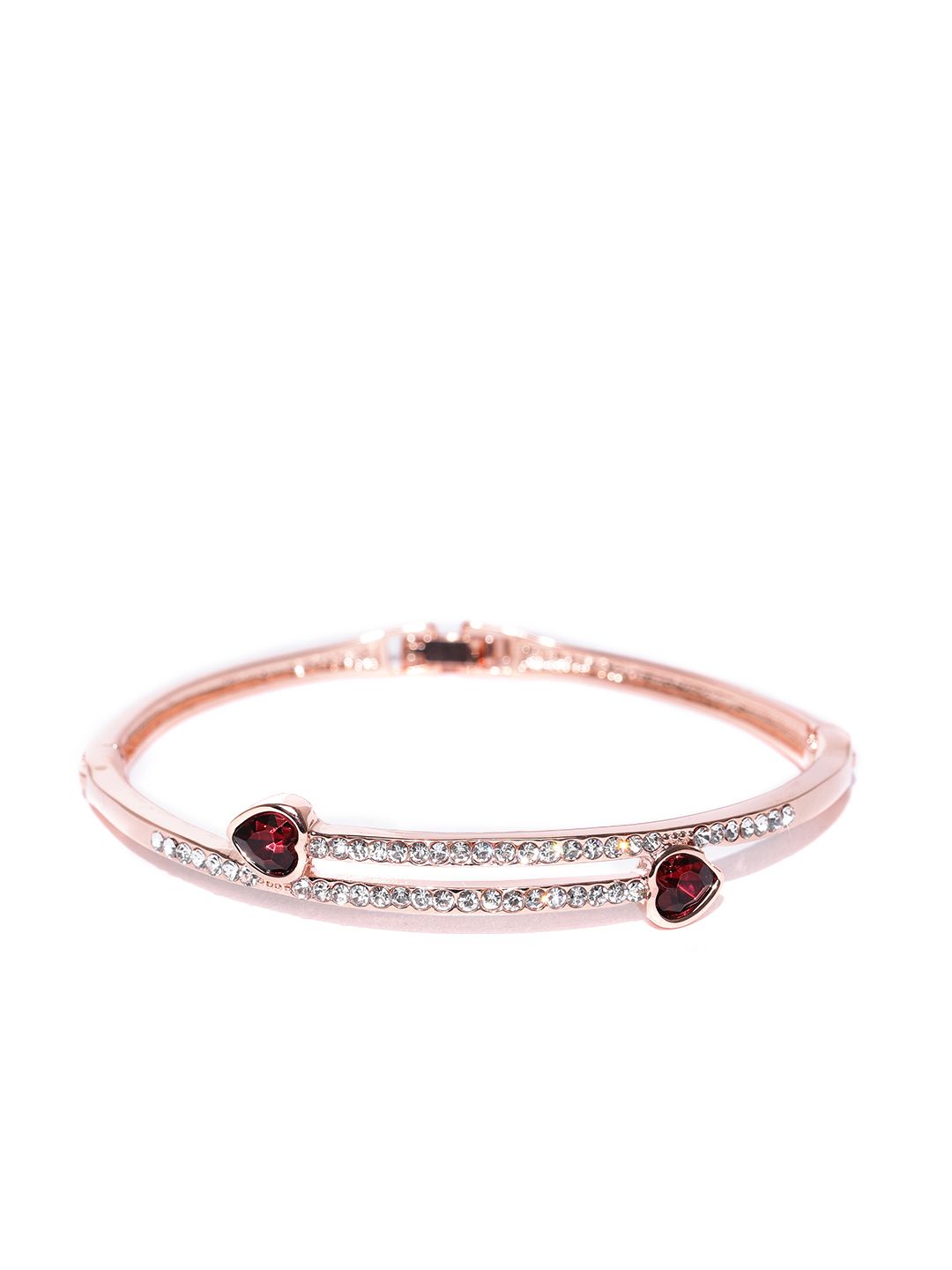 Jewels Galaxy Rose Gold-Plated Handcrafted Stone-Studded Link Bracelet Price in India