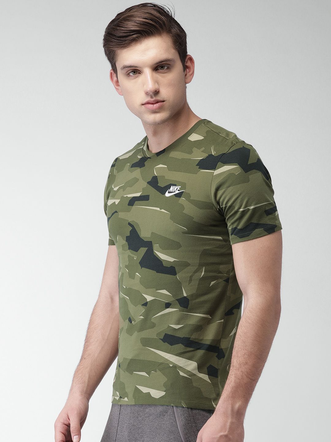 nike army print t shirt