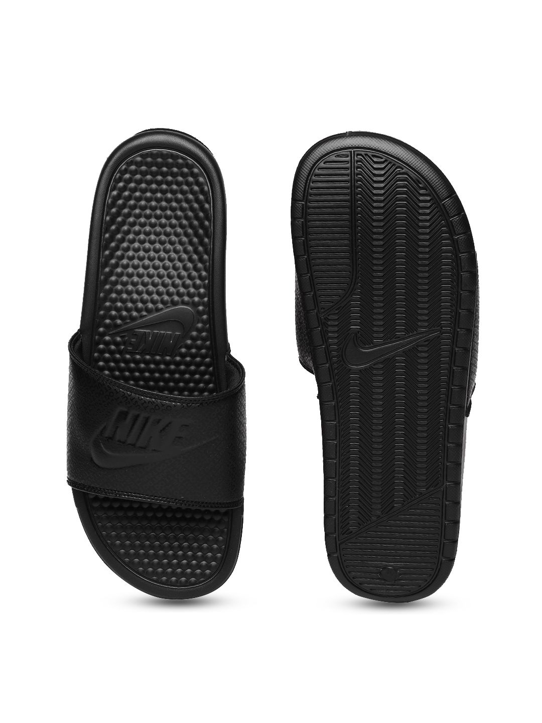 nike all black slippers