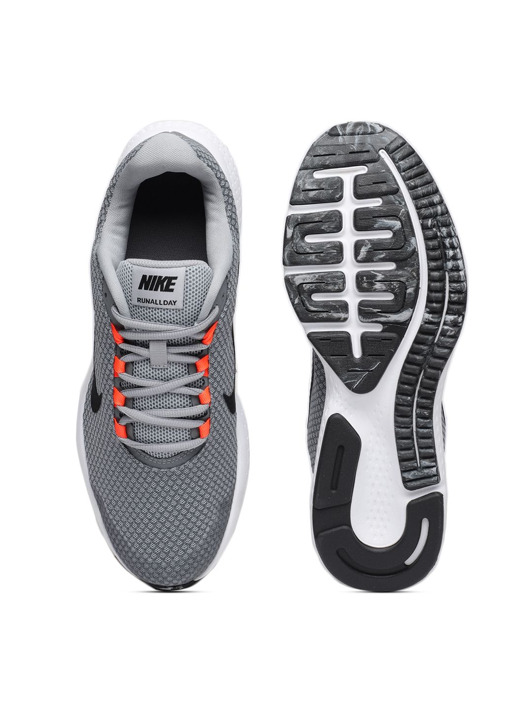 nike men grey runallday running shoes