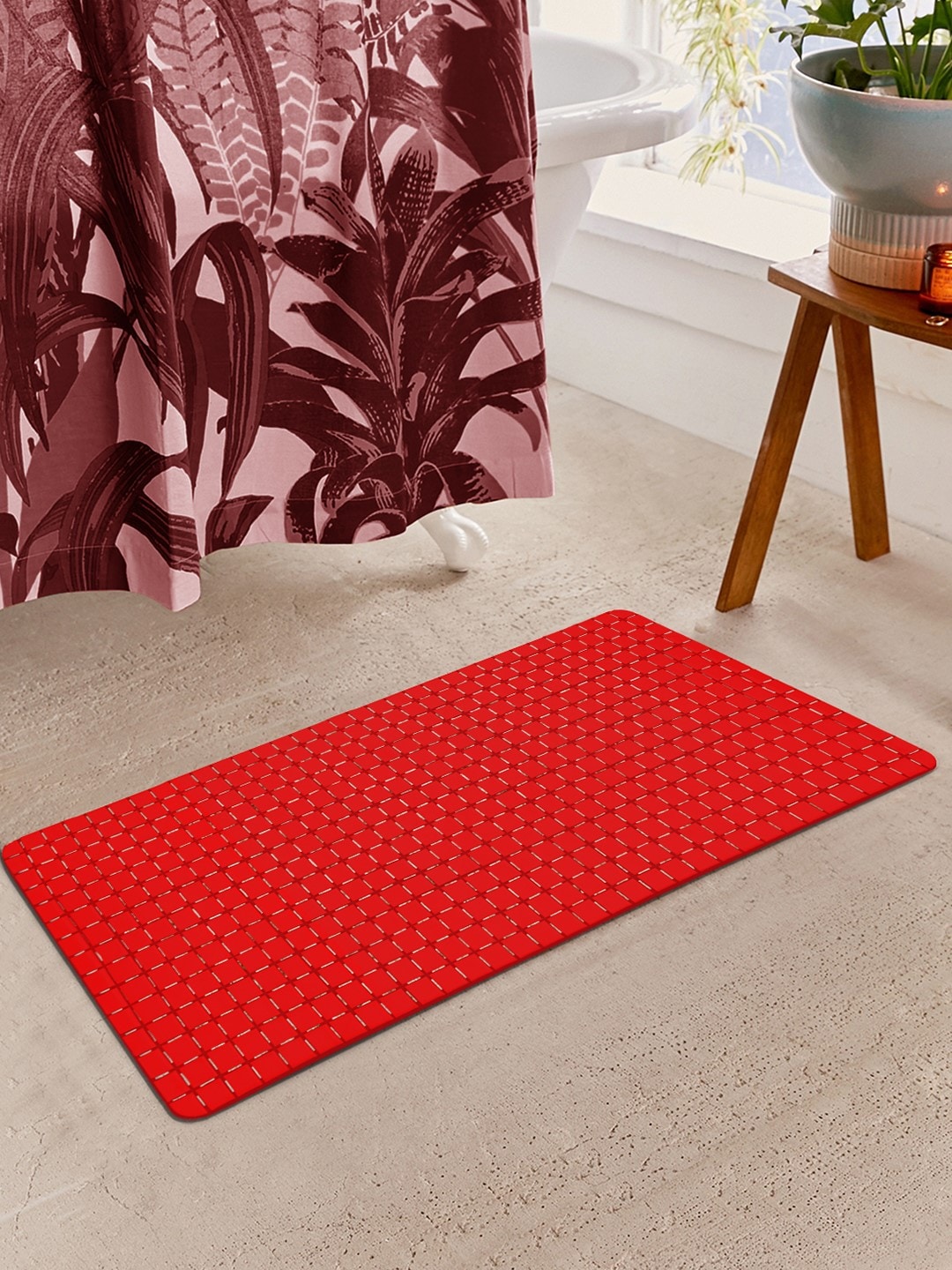 Story@Home Red PVC Anti-Slip Floor Mat Price in India