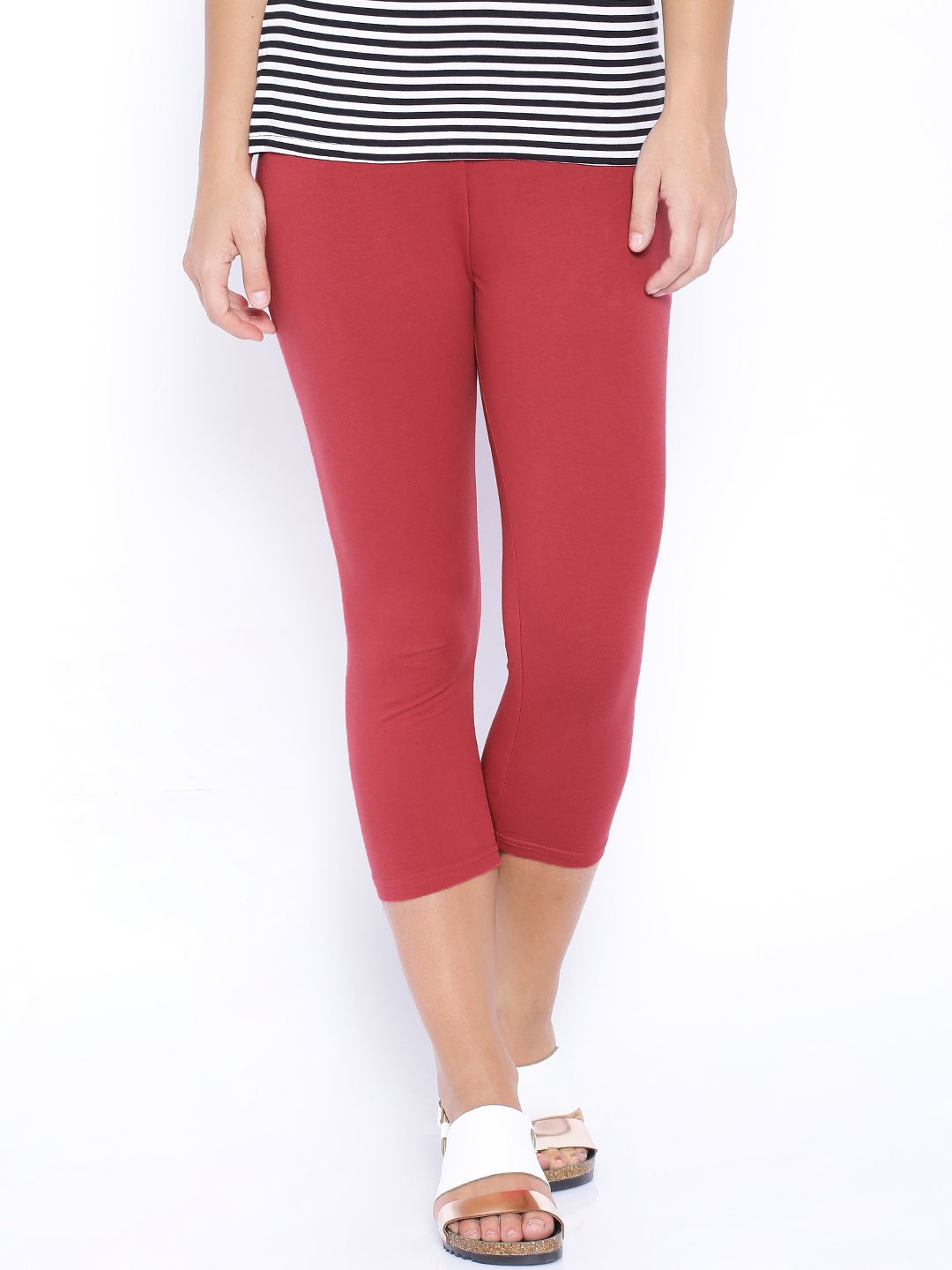 Flying Machine Women Red Leggings