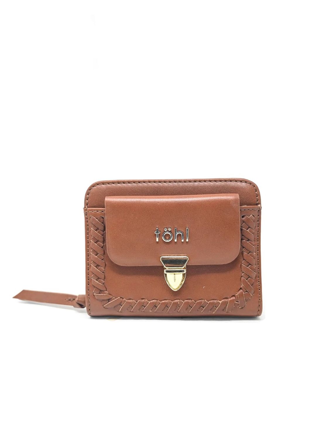 tohl Women Tan Solid Zip Around Wallet Price in India