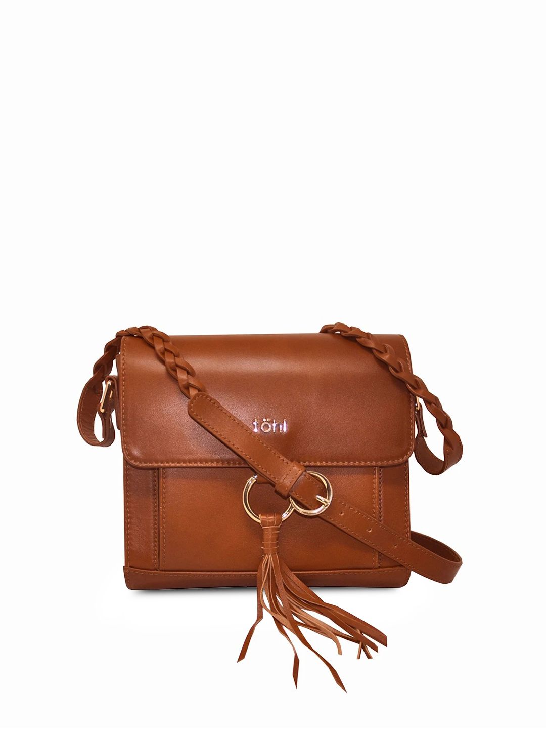 tohl Tan Solid Sling Bag Price in India