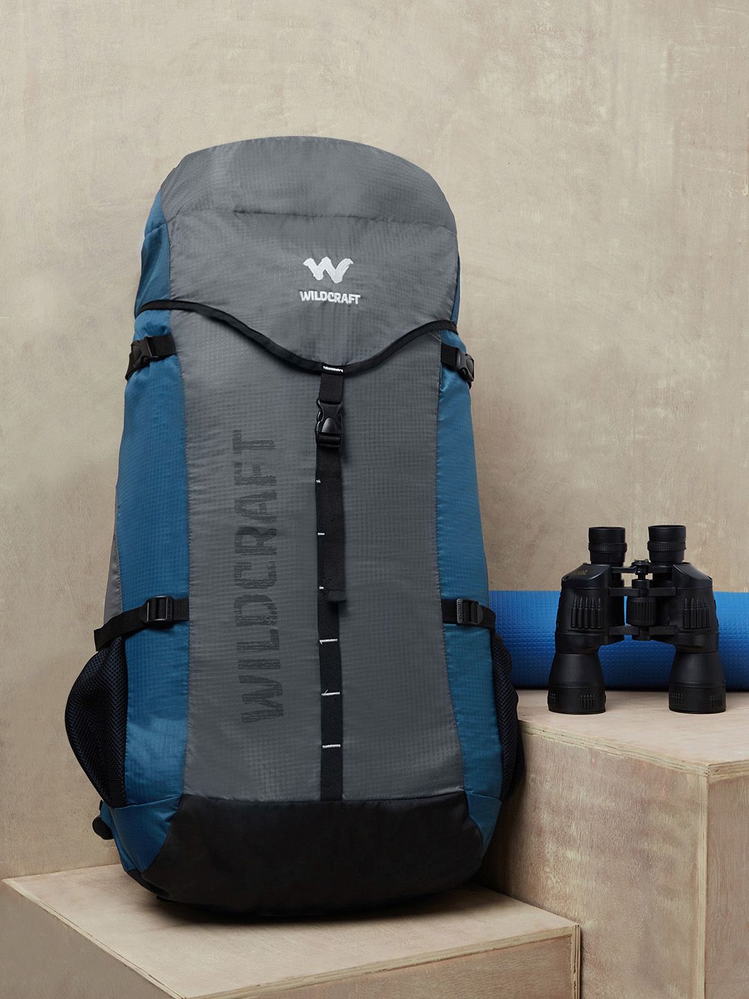 Wildcraft Wildcraft Men Grey & Blue Printed Rucksack