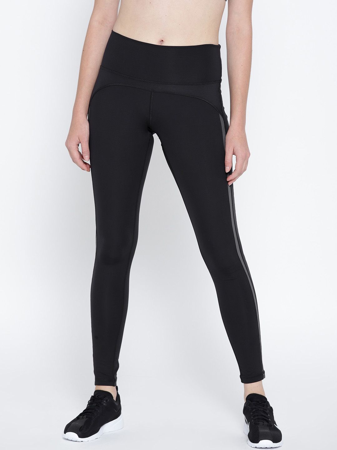 ADIDAS Women Black BT HR Mesh Solid Training Tights Price in India