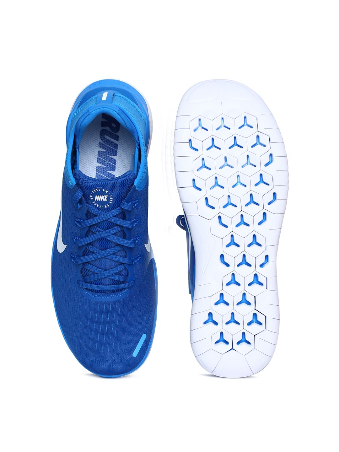 nike free rn 2018 blue running shoes