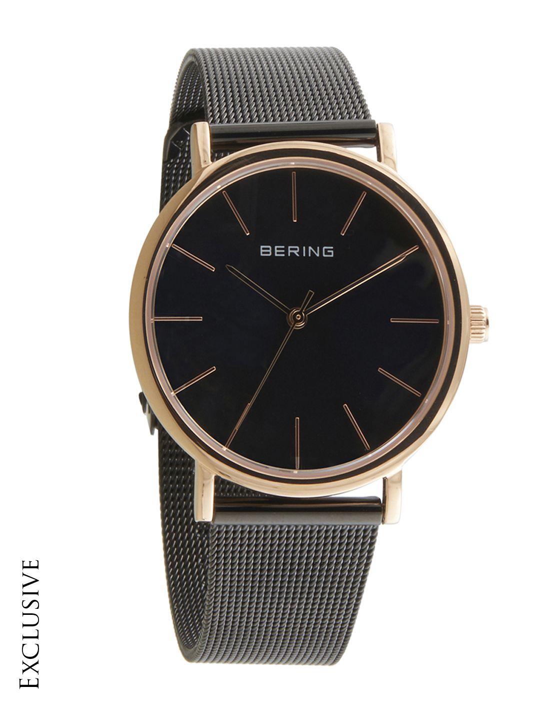 BERING Unisex Black Classic Sapphire Crystal Analogue Watch 13436-166 Price in India