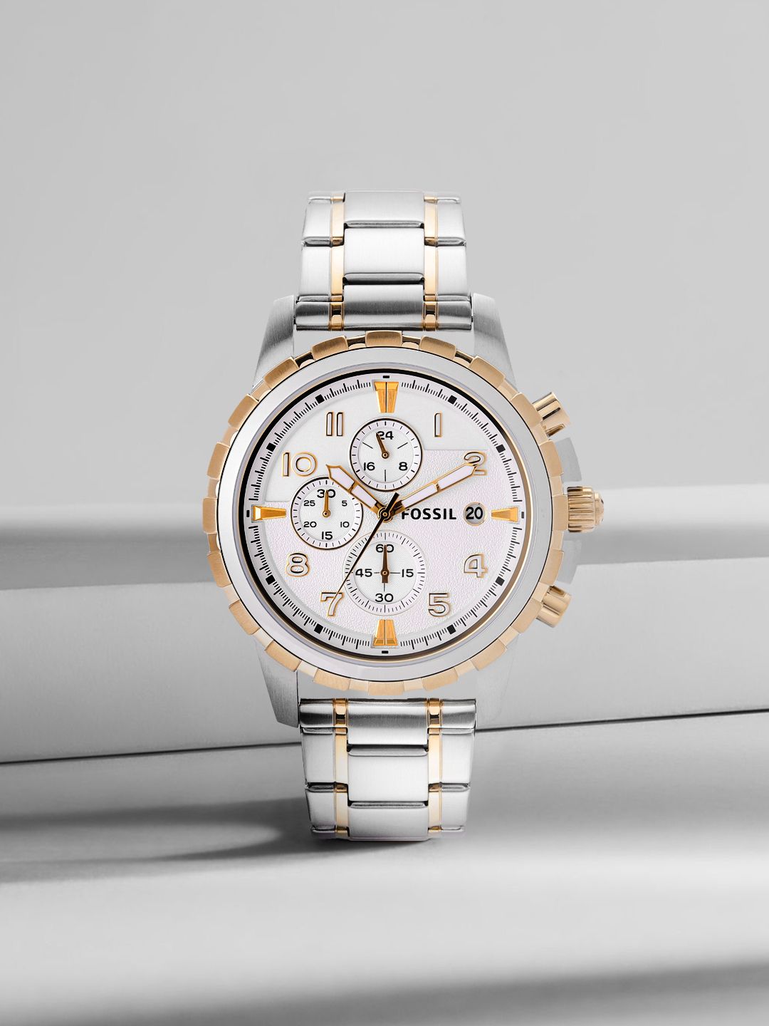 Men Analogue Watch Fossil Men Silver-Toned Analogue Watch FS4795I-
