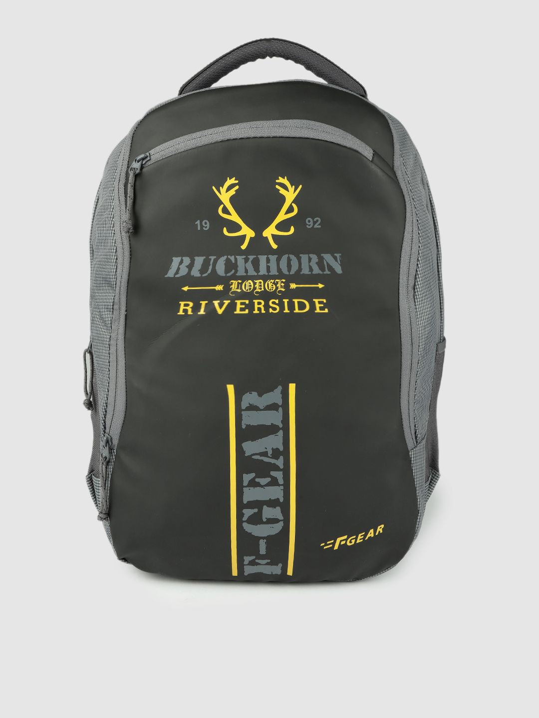 F Gear Unisex Black & Grey Graphic Backpack Price in India