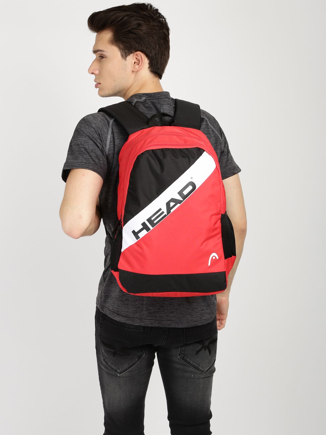 Head Unisex Red Brand Logo Backpack Price in India