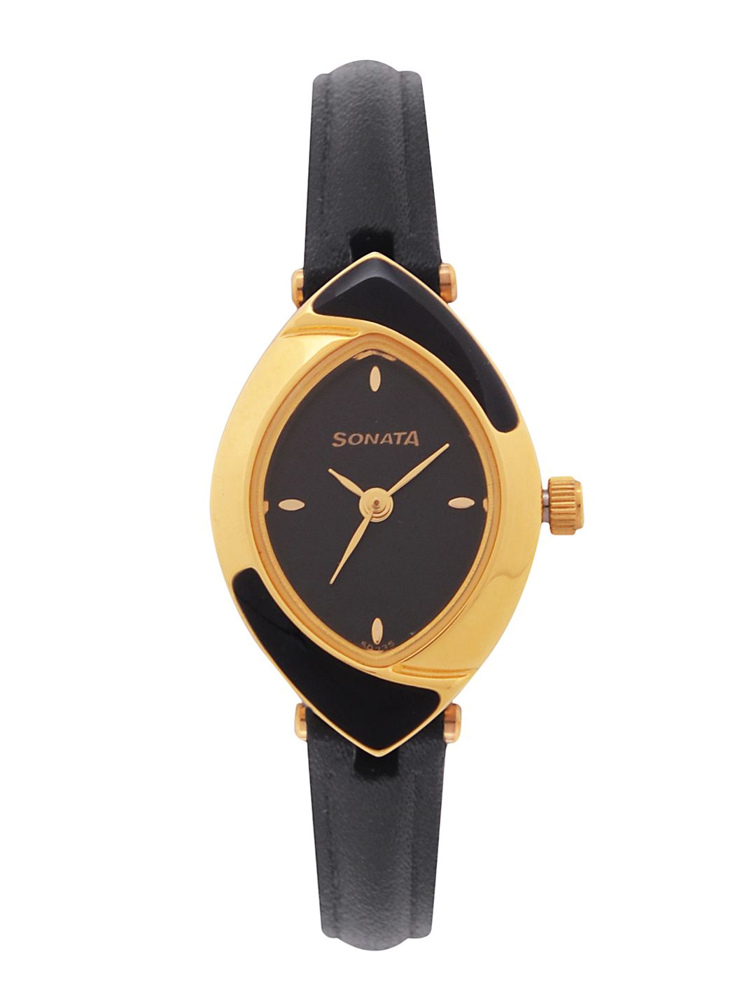 Sonata Women Black Analogue Watch NJ8069YL01C Price in India